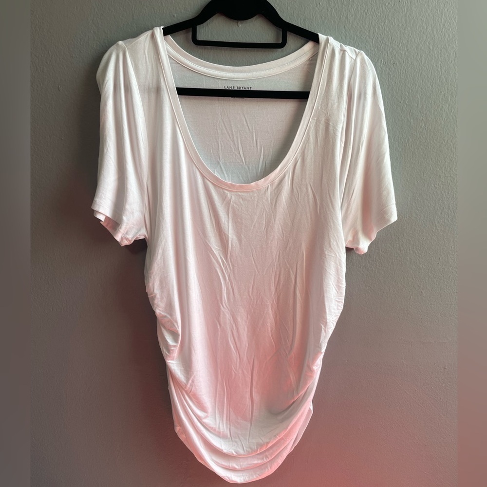 Lane Bryant White Short Sleeve Tee